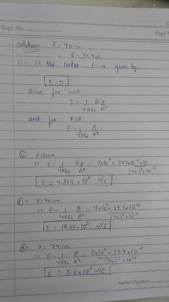 Expt. No.- Page and 9 mo R3 E1.35 10 E1 Ixtox3Y.ylo Teachers Signature :