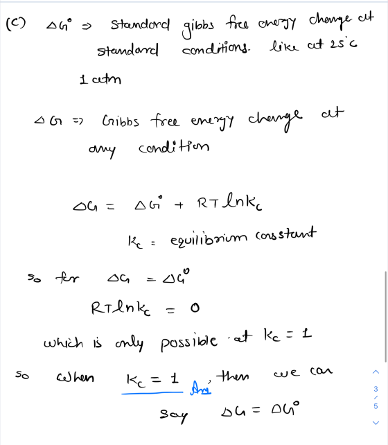 ct (C) OG > Standard standard gibbs free energy change conditions. like cat as c I catm AG - at Gribbs free energy change any