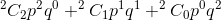 ^{2}C_{2}p^{2}q^{0}+ ^{2}C_{1} p^{1}q^{1}+^{2}C_{0}p^{0}q^{2}