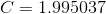 C = 1.995037