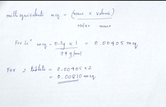 mell qiay x valena) Molar maaA + - 0.00405 ma For Li m-0.39 x tllelb 0-00405 x2 For 2 0.00810 m