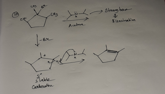 حل سان ) و NL strong bare cus Elimination Acetore T-BR عاطم Carbocation