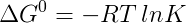AG° = -RT INK