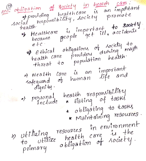 obligation of society in health care : of providing healthcare is an important social responsibility, society promote health