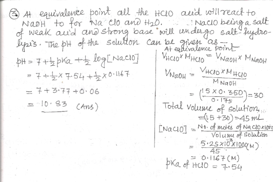 At eauivalente point all the Ho aud willreact to NaDH to tor Na elo an H20 of weak aud ana strong base will emdrgo salES Pydr