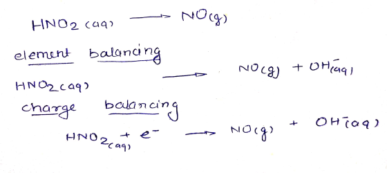 HNO2C992 - NOG) element balancing Lo HNO2C992 charge balancing NOCG) + O Heena i + Ohiago HNO2cago > NO19)