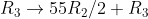 R_3 ightarrow55R_2/2+R_3