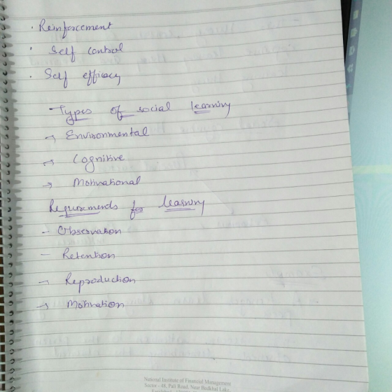 Reinforcement belf conbol Self efficacy IIIIIIIIIIIIIII Types of social learning g Environmental is Cognitive s Molinational