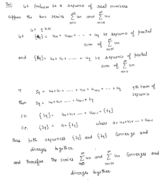 - naN partial Solo Gt (unnen be a sequence of real numbers suppose the two series Eun and Eun ท50 et qUN 6t hall3 = UN+ Untit