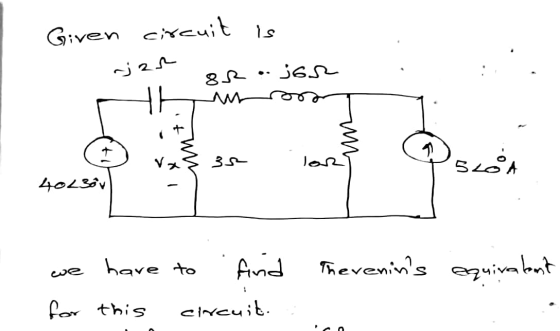 Giren circuit is ojan o j68 Hun roso . mt, 35 520 4023år Thevenins equivalent we have to find for this circuit