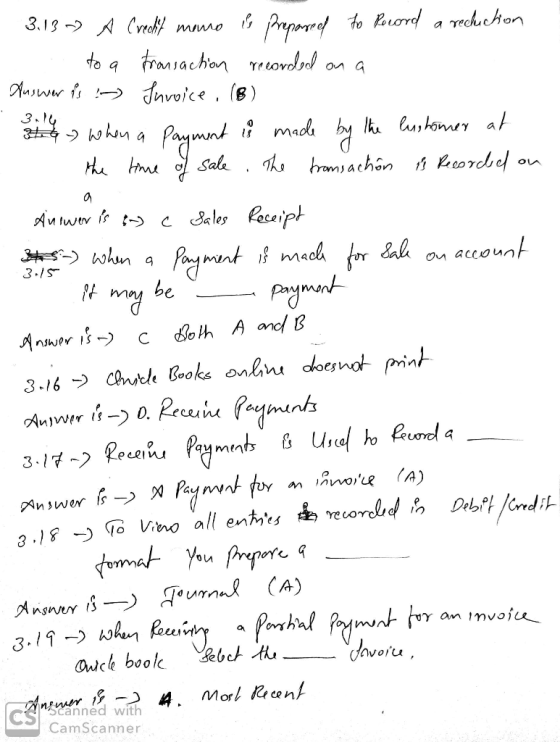 3.15 3.13 - A Credit mauro & prepared to Record a recluction to a transaction recorded on a Auswer is » Lavoice. (B) 24 ) whe