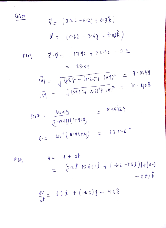 Given VE (32 - 6:24+ 0.9 ) 1562 - 3.69 - 8.038) Mers, ã. V = = 17.92 + 22:32 -7.2 33.04 has = M = 13:2 12 + 1612.32+ logge -