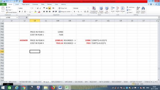 - 2x projects (Autosaved) (Autosaved) (Autosaved) - Microsoft Excel (Product Activation Failed) File Home Insert Page Layout