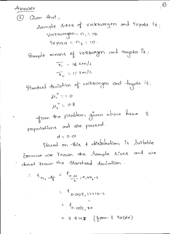 2) Given -hat ksuoagen and Toyota 7s; Sample &そes 앗 Vol Volkswagen n , 12 Toyota - n2 1o. VolKsoogen an toyota 13 Sample mea