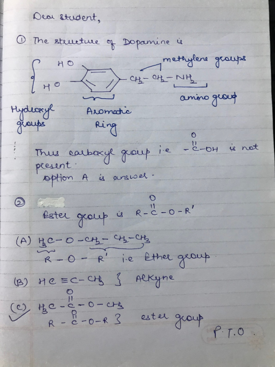 Dear student, HO 0 The structure of Dopamine is o How methylene groups CH- OH - NH , amino group Hydearyl Aromatic groups rin
