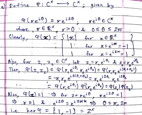 e Define 9: Ct c* given by a Creio) reize reio € C² where & ERT &>0 & oso = 250 Clearly, a(x) = {1xl for for xER* for nFeist