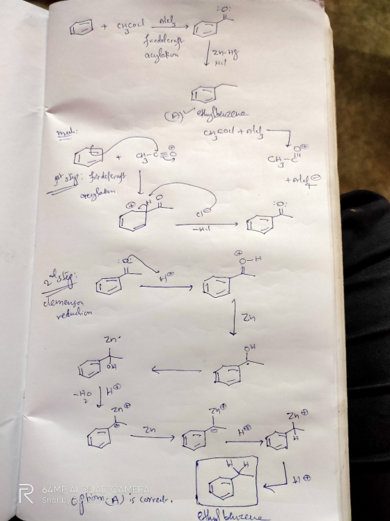 + crycol stely friedelcraft acylation 2 . H8 HC ) ethylbenzene chcol talch - el can cod CAC I gst styp Friedelcraft axylation