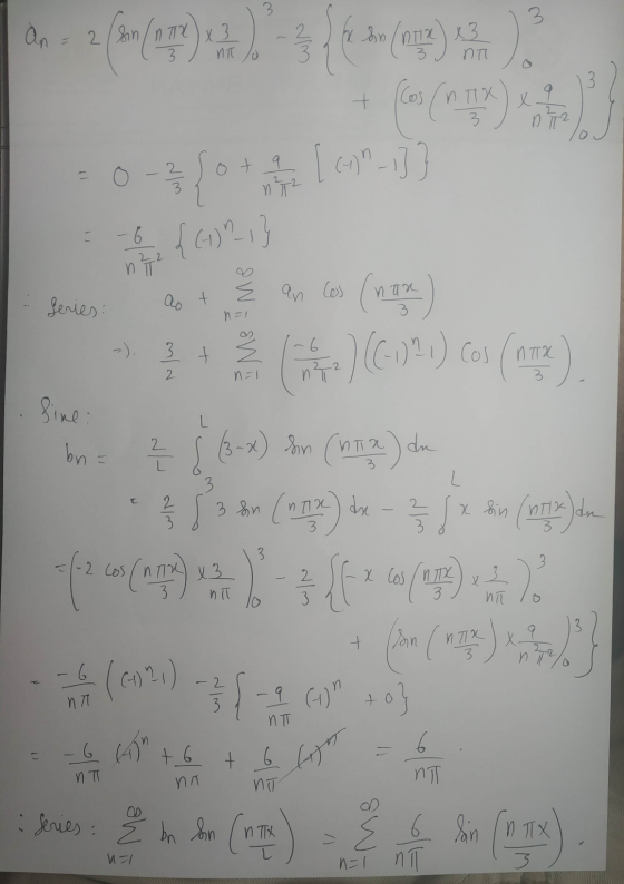 an In /ntix) x3 ПТІ + x 3 - 2 / 2 { ota [ 6) - 13} n T2 9 - { (1) 2 } 24 u an nar Series: ao I ME I ME n=1 3 6 f ) (-1) 1) c