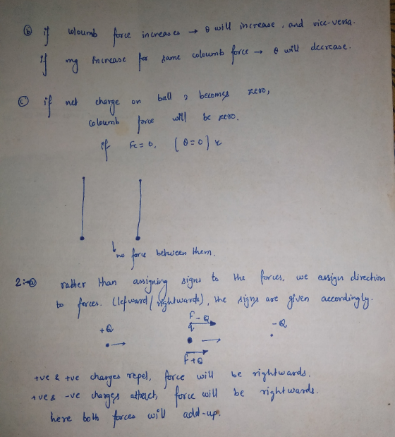 and vice-versa. o will increase f boumb force increases decrease. if ng I will increase for coloumb force tame hero, © if not