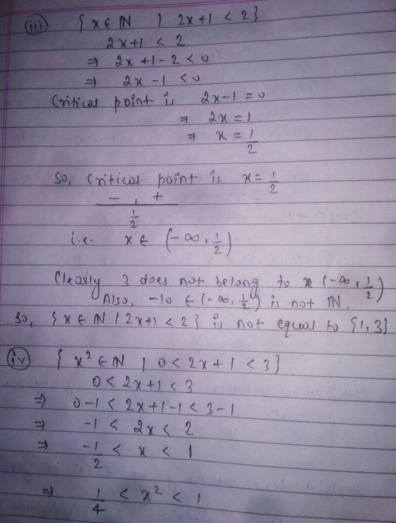 LGD EXE IN 1 2x+1 <2} 2ut1 < 2 = 2 x + 1-2ko - au-l so Critical point is 20-1=0 & 2n=1 2 uzl 2 I So 5กก Critical point 18 is