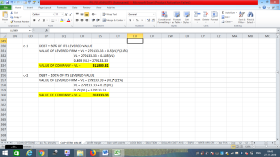 PV, FV, ANNUITY (Autosaved) - Microsoft Excel (Product Activation Failed) Review View Add-Ins File Home Insert Page Layout Fo