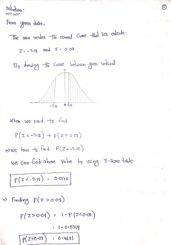 Solution on cven dda, 乙.-2-18 and z: o.oz ha Cuwrve whor we nead ind -)we love to find PCZ4-2-18 nfndabo e Value by using Z-S