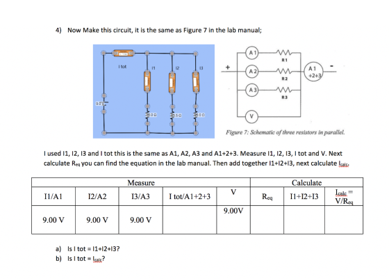 4) Now Make this circuit, it is the same as Figure 7 in the lab manual; I tot 1.11 12 13 (Al- +2 +3 Figure 7: Schematic of th