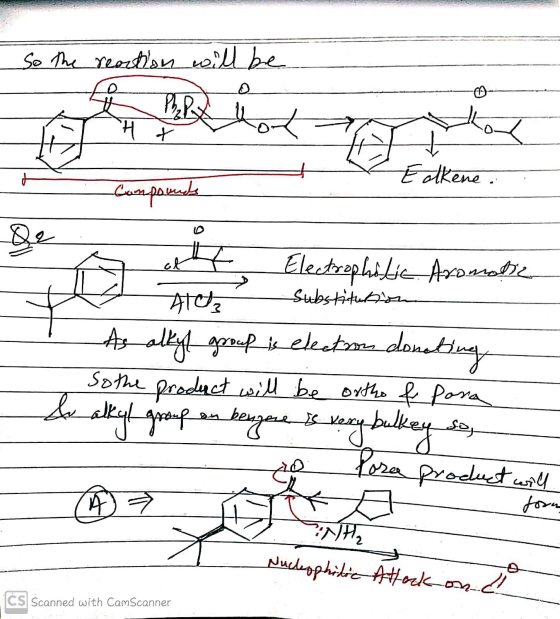 o the reaction will be + Edlkene. . Compoule te Electrophétie Axomobil Acta substitution As alkyl group is electron donating