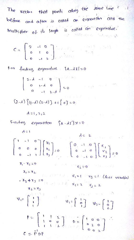 The vee知י that point! abng tte Jame (ne . e and ajtes is cailed an eigenve cho ars the oefore ulthpler of. it ngh is called