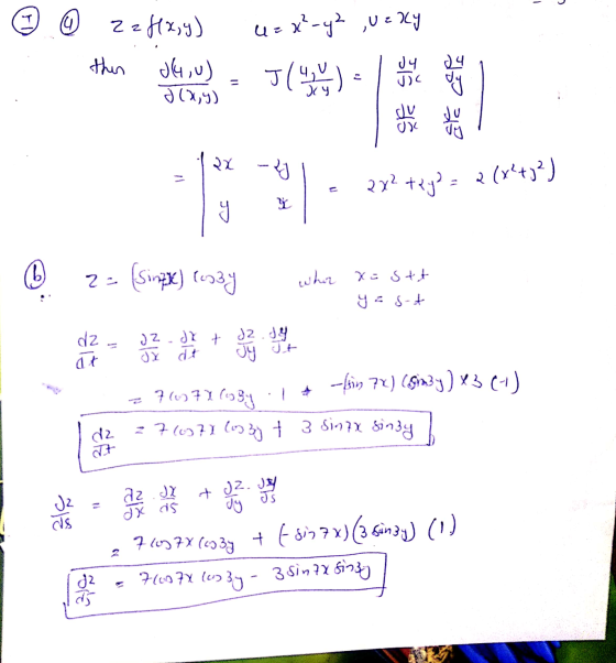 ② 9 Zzfx,y) u = x²-y² ,Uzky then d4,u) - J/40) = 1 5 V Ty - Jag = 19 1 px - ji vztet? = 2(* le 2x2 +2y = 2 (x2+)?) 6 = (simpl