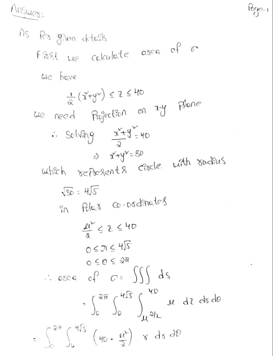 Answild Page 1 AS Ro of 6 Fast agen Lee given details Colculate We have 2 (Ttyv) E 2240 we need Perfection on xy plone :. Sol
