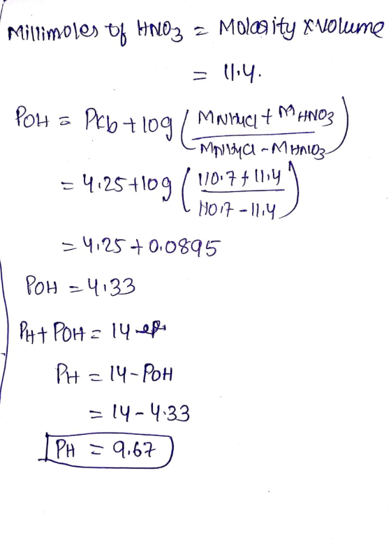 Mola ity olume Millimoles t HNO3 Pou Pebt l09 HNO3 MNuClt Mdyc -Mno =4.254109( NO-11 41250.0895 POH 4133 Pyt POH 14p Pt 14-Po