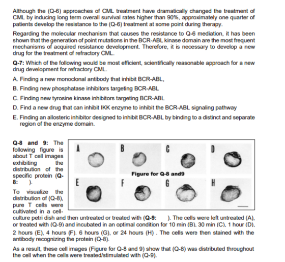 Although the (Q-6) approaches of CML treatment have dramatically changed the treatment of CML by inducing long term overall s