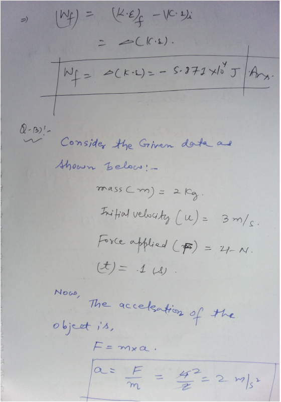 -> (W) = (K.Elf - VC. 2); - Ock.s). Inf= o(K-2)= o(K-4)= - 5.871x10 J Ana W Q-B)! Consider the Giren denta as shown below:- m