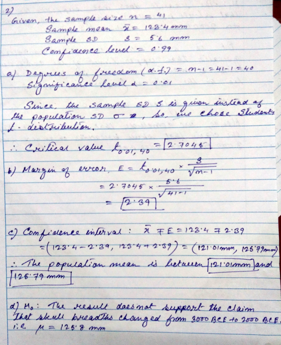 ize n = 4 Givem, the sample Saample Sample aenea leuel 1224mmm omean 5 6 2mm S.D Cempi 29 as o fcaem( gaiicale Lauel m- 41-17