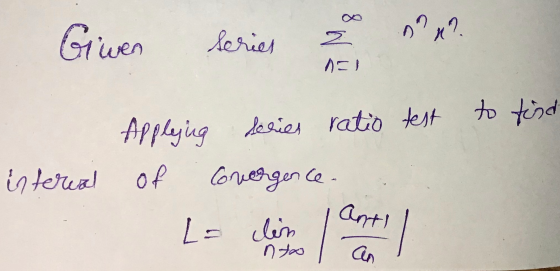 Given series 3 nok? to find isterial Applejing series ratio test of Covergence. La chimenea Conti nto a