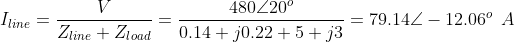 480220 0.14 + 20.22 + 5+j3 79.142 - 12.06° 4. ne Zline + Zload