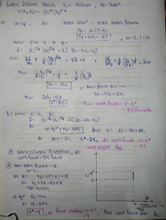 leisumo choice, X-leisure, X2=Consn B-c. total Consn tota人labo fname Now Geom 6.c 50 5 XI 15X thus x- unch anged Ans 억-5 Non labos mcome - a 0-69 80 익8-84X1