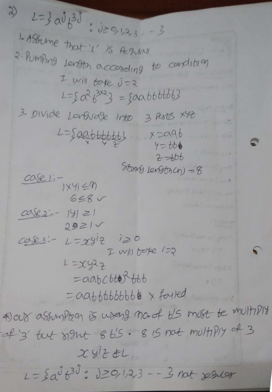 2) 2=3 a 35 j2 0,1,2,3 1-3 To Assume that t is peglar 2. Pumping Lengon accosding to according to condition I will take j=2 L