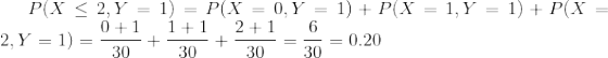 PlXS 1 ) +1P ( X =10, 30-30 s 1 ) ( X Y 1 ) ( X + P = 1, + P 0+1= = 2, Y = 1)-. 30_ + 30