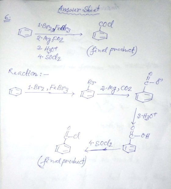 Answer Sheet and ell coel 1 Brzeby 2. mg CO2 3. H301 (final product) 4. Soda Reaction: 1. Br2 , Febrez Bro os 2. Mg, CO2 3-42