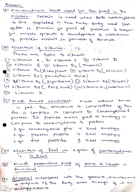 12: there are A. Answert. (A1 macronutrient least whood for the fuel is the protein protein is used when Both carbohydrak & f