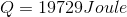 Q = 19729 Joule