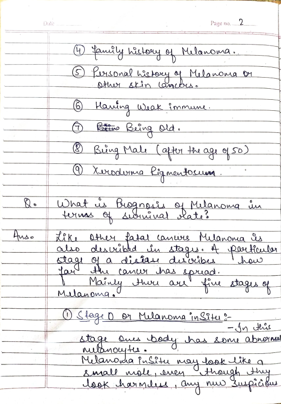 Date Page no. 2 mwe 4) амаху kitkoy 9, а lawола .. 6 Personal history of Melanoma or - other skin canabis. (6) Дома излок Хол