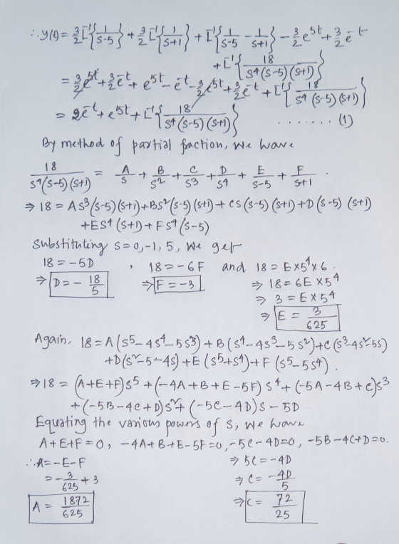 3 1 3 56 e t 2 2 :. 419= 31{s:5}+{4}+i+Is I S+ 18 + I{34 84(8-5) (s+) (5-5) (5+) get test 84(8-5) (69 (1) By method of parti