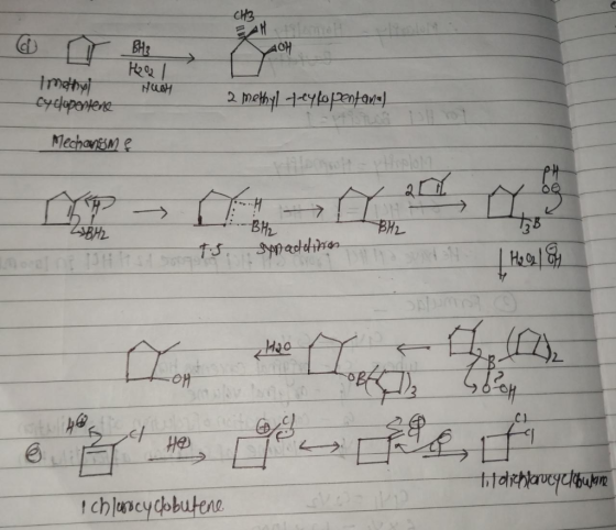 CH3 o BH3 | A에 imethyl Cyclopentence NUM 2 methyl tey topentanal Mechange -BH2 T.5. sonaddinen | Hella Fon tot dichterocyclob