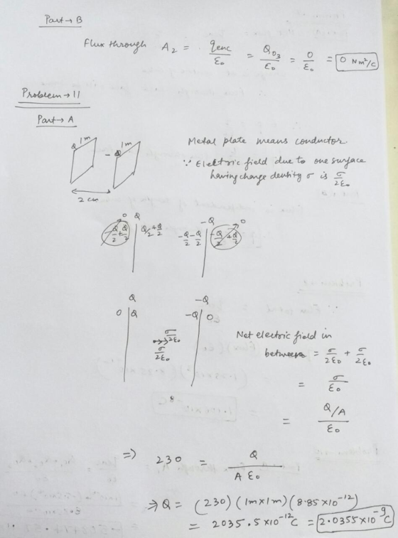 Problem →1, Pant→ A Not eletric heid w ウゲE. between = 23 1 2 -12 2035.sx,o-. C ニ/2.03S5XIDそ ニ