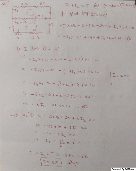 Salt ID I, tl, = I fat junction ero) for first loop (Ev=o) gyu Iz or + -I 4r + 1,782 +24+ Istberno 77 -2x122 +240 + Iz xberto