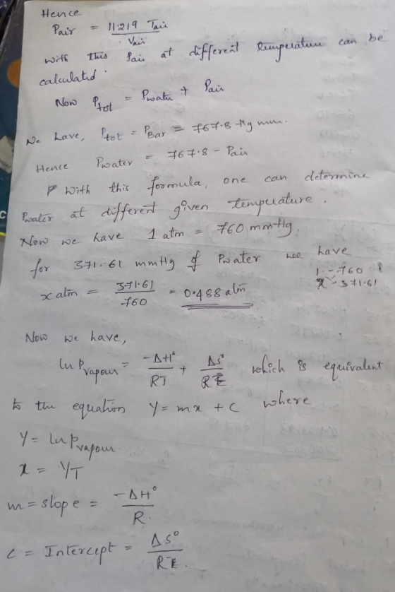 Hen ce Pair 11:219 Taii ais ffen gesatu can be this fai With calulatid Pawate tair Nowtot Lave, Ptot= PBarニf67-8-tg Ne 467.8-