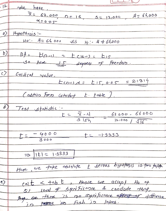 Wehade X62,00o N=66,000 D: 16 5- 121006 EOO S 0Hipotheis- = 66 000 Ho H/ 66,o00 b Df ం degae ofoeedom Ctical yalue Eco 2-1314